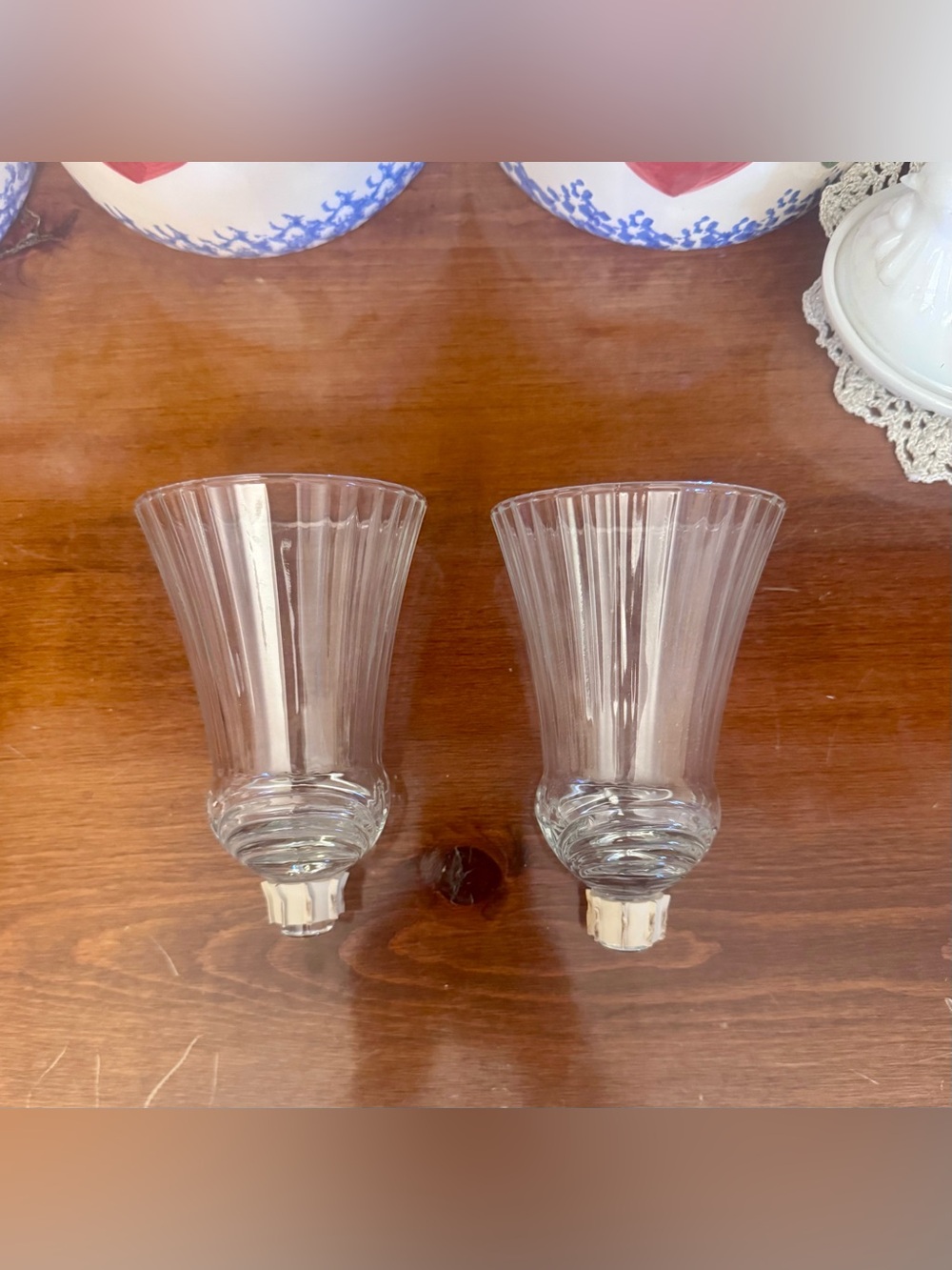 Vintage peg votive holder/wall sconce  - Set of 2